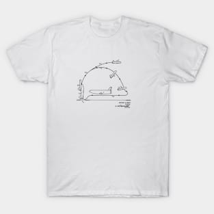 Space Shuttle Vintage Patent Hand Drawing T-Shirt